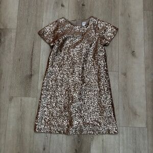 Gap kids holiday dress gold sequin XL